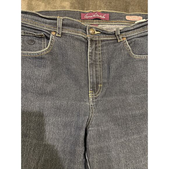 Gloria Vanderbilt-Amanda Womens Jeans-Straight Leg Dark Wash-Size 10 Average - Picture 4 of 13